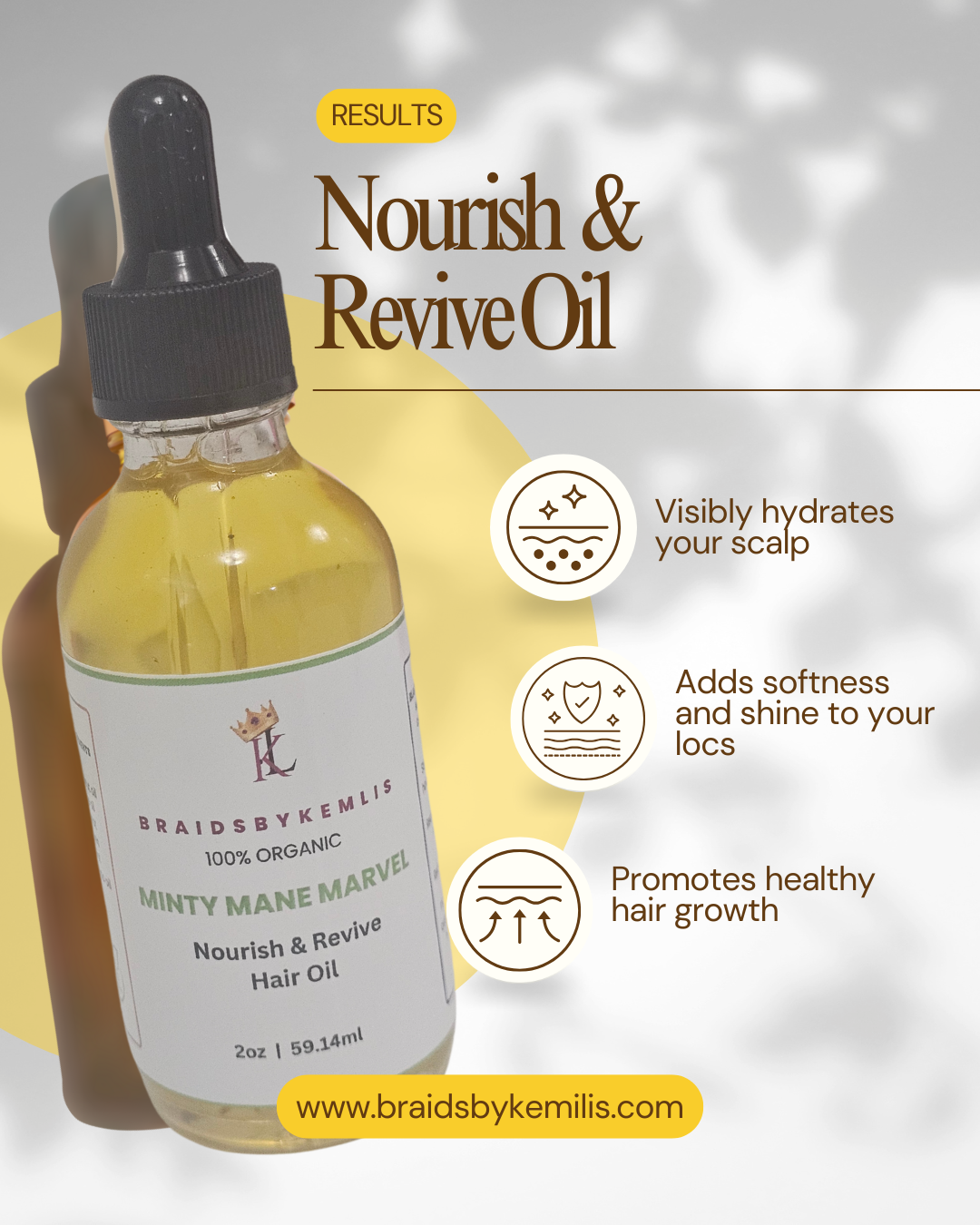 Brown and Yellow Minimalist Vitamins C Serum Product Features Instagram Post